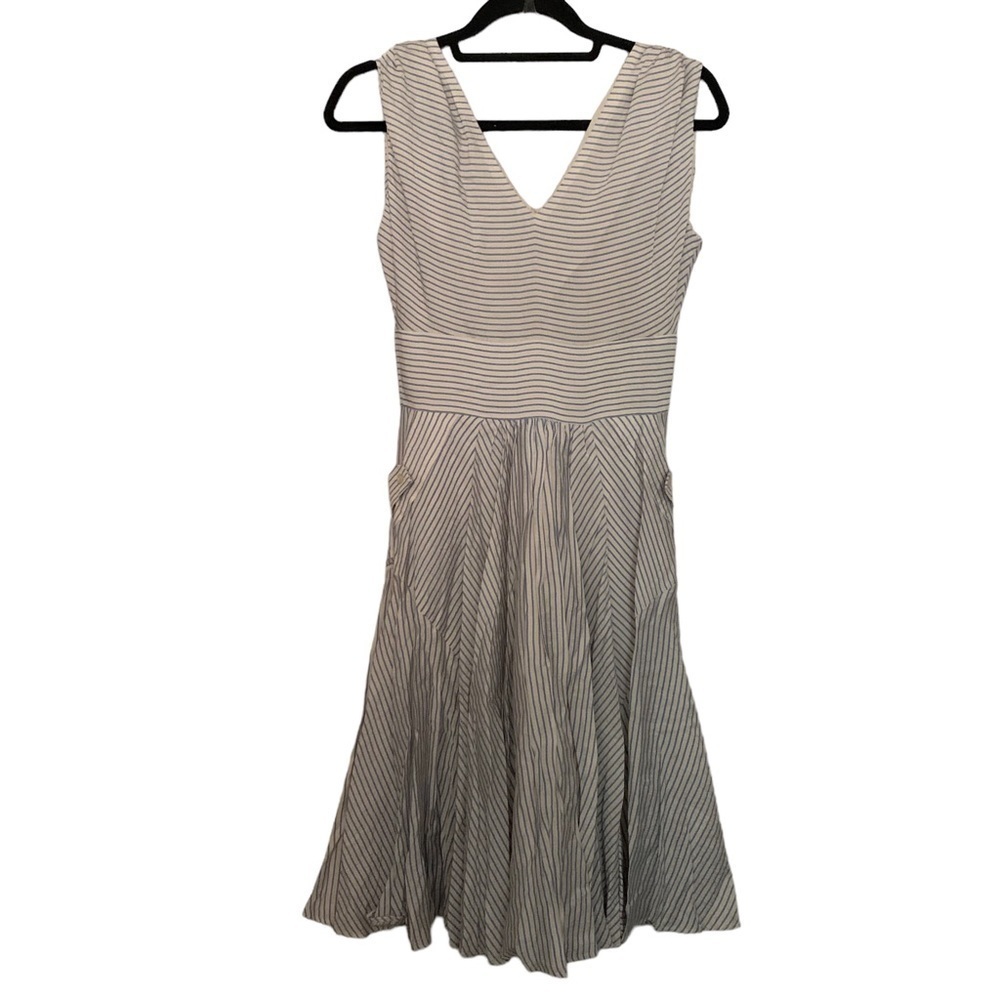 Calvin Klein Fit & Flare Striped sleeveless Dress